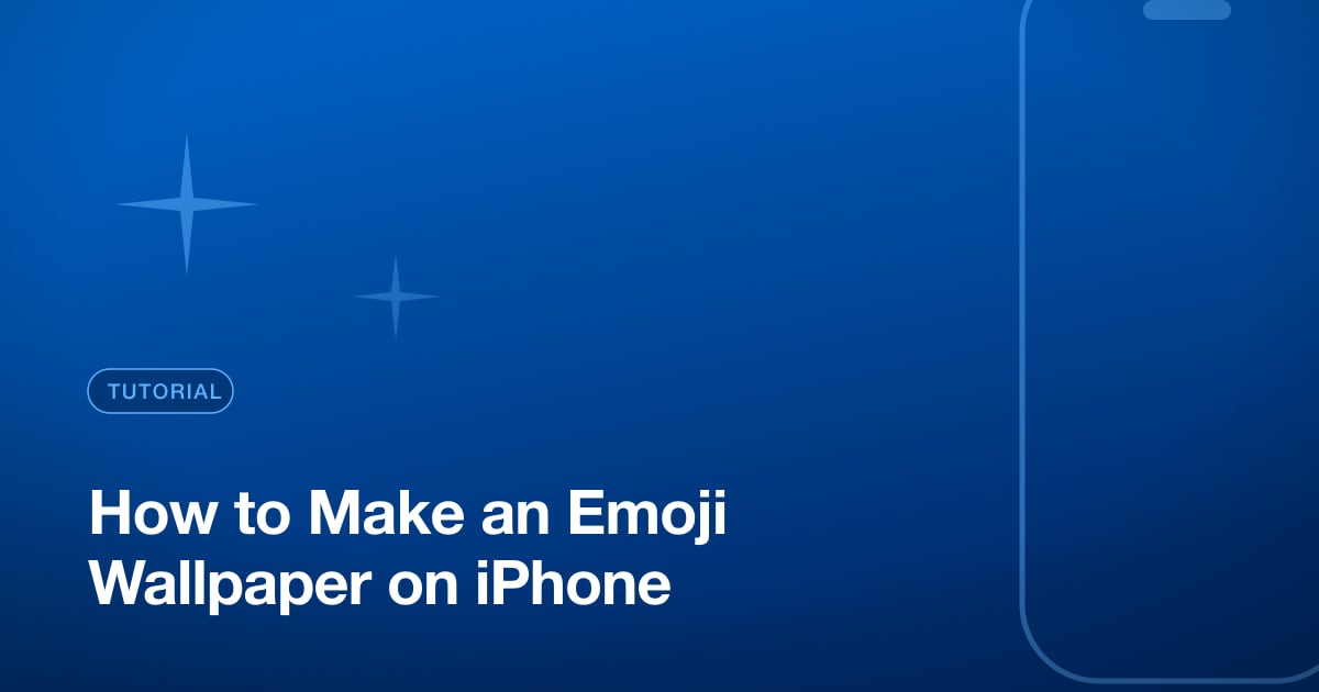 How to Make an Emoji Wallpaper on iPhone