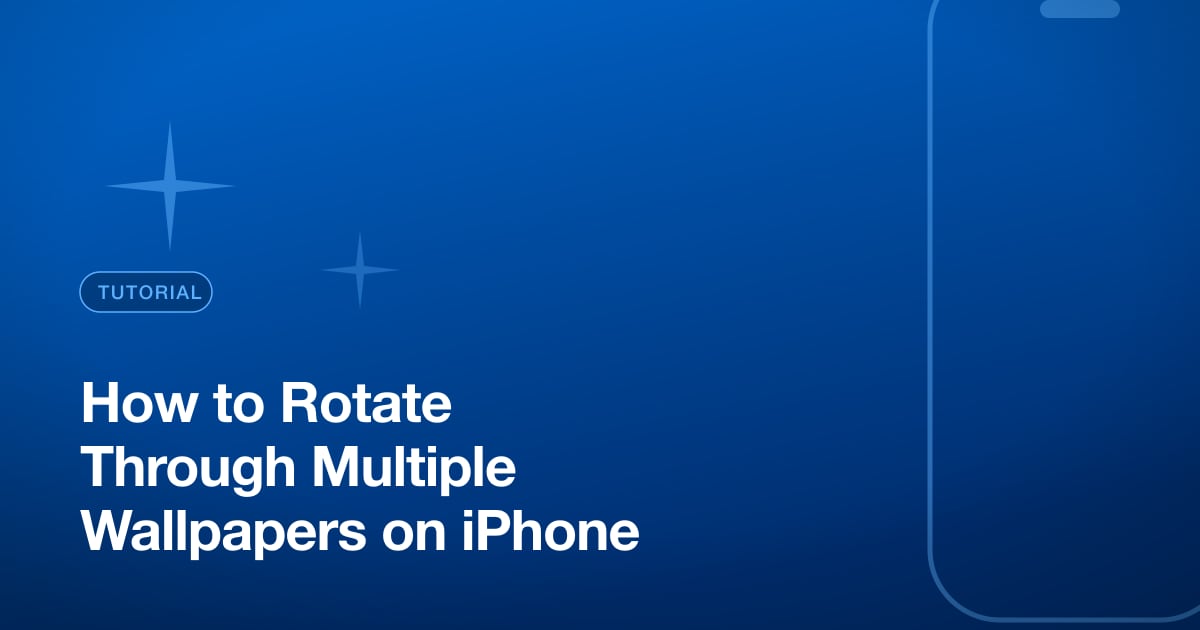 How to Rotate Through Multiple Wallpapers on iPhone