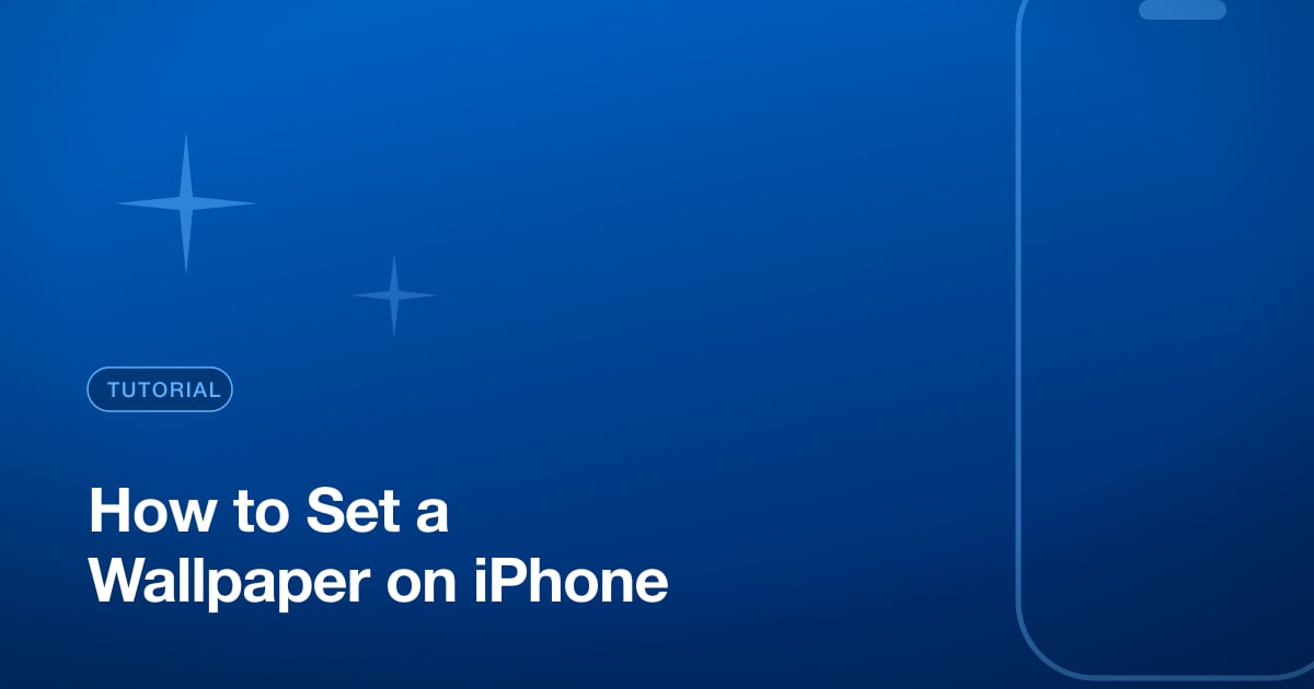 How to Set a Wallpaper on iPhone