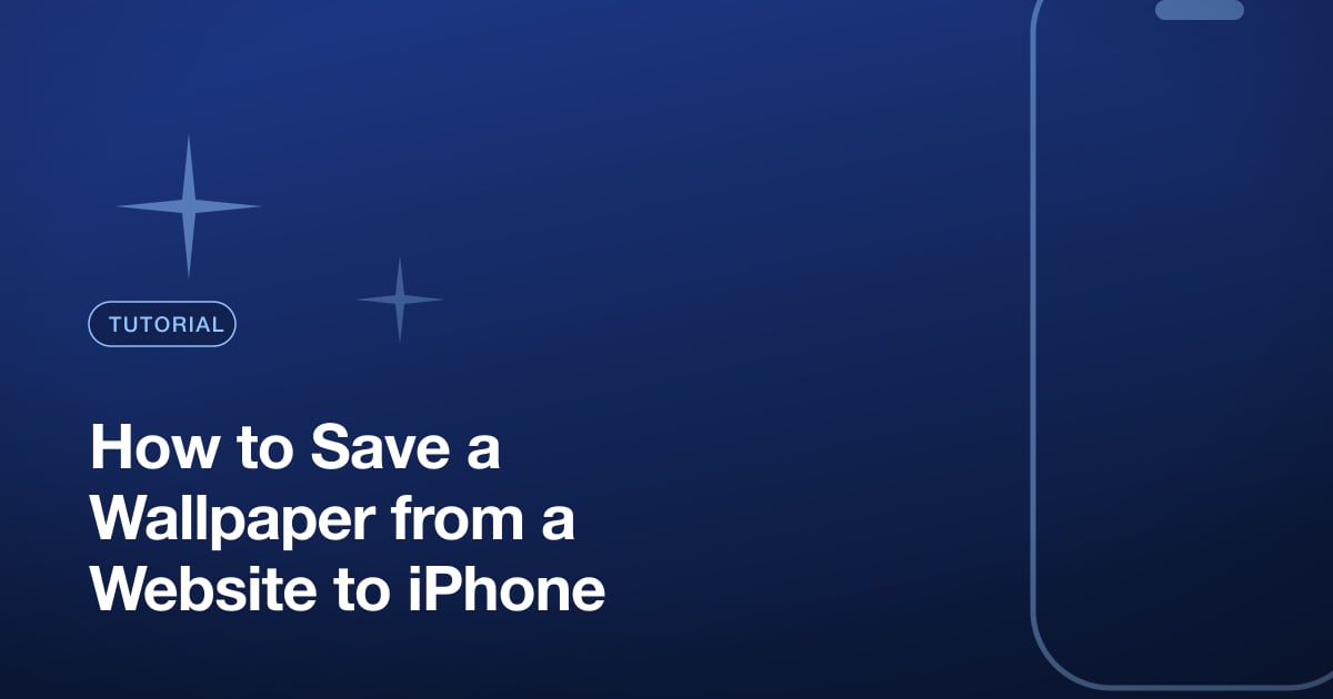 How to Save a Wallpaper from a Website to iPhone