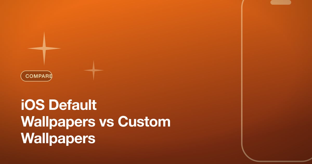 iOS Default Wallpapers vs Custom Wallpapers